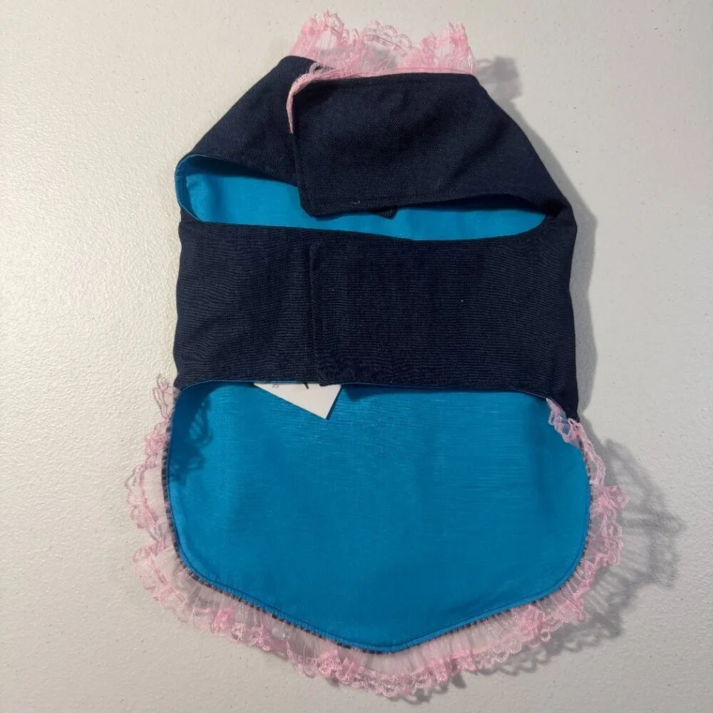 Dog Dress with Pink Heart Cute Puppy Vest Luxury Pet Outfit Valentines Day M